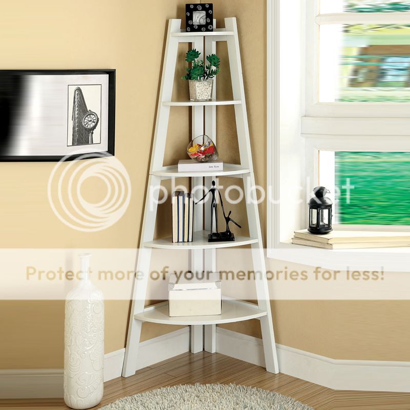 Bookstore Display Shelves Black Corner Ladder Shelf